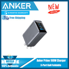 Anker Prime 100W USB-C Gan Charger – Compact & 3-Port Fast Charging | CG005