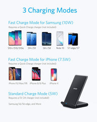 Anker Wireless Charging Stand for iPhone & Galaxy – Qi-Certified, 10W Fast Charging | WC0014