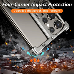 Magnetic Ring Stand Case for Samsung Galaxy S25/S24 Ultra – Stylish Metal Bumper & Holder